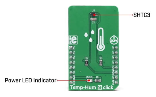 Mikroe MIKROE-3331 Temp&Hum 9 Click